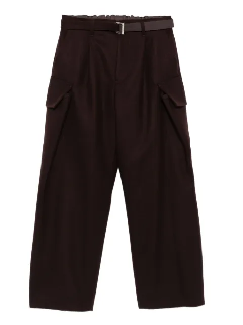 sacai belted cargo trousers