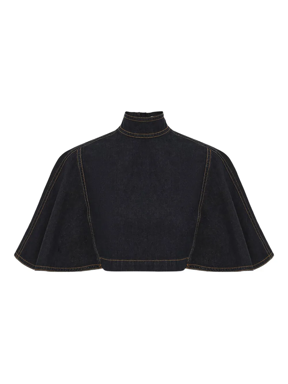 ZIMMERMANN high-neck flared denim coat | Blue | Image 1