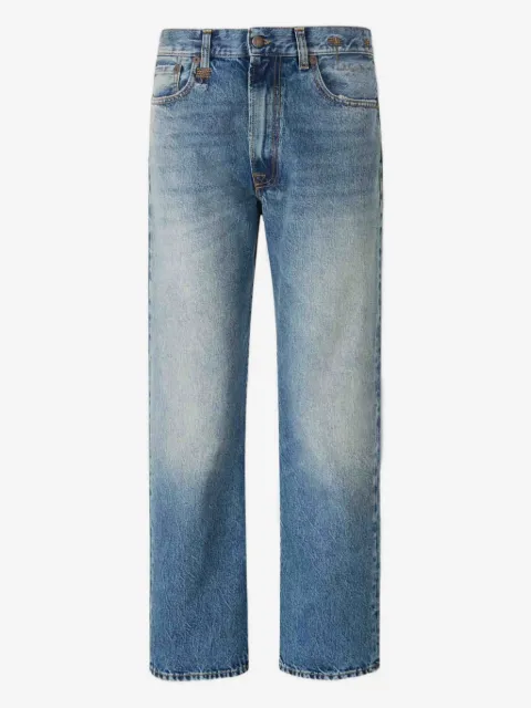 R13 frayed-hem straight jeans