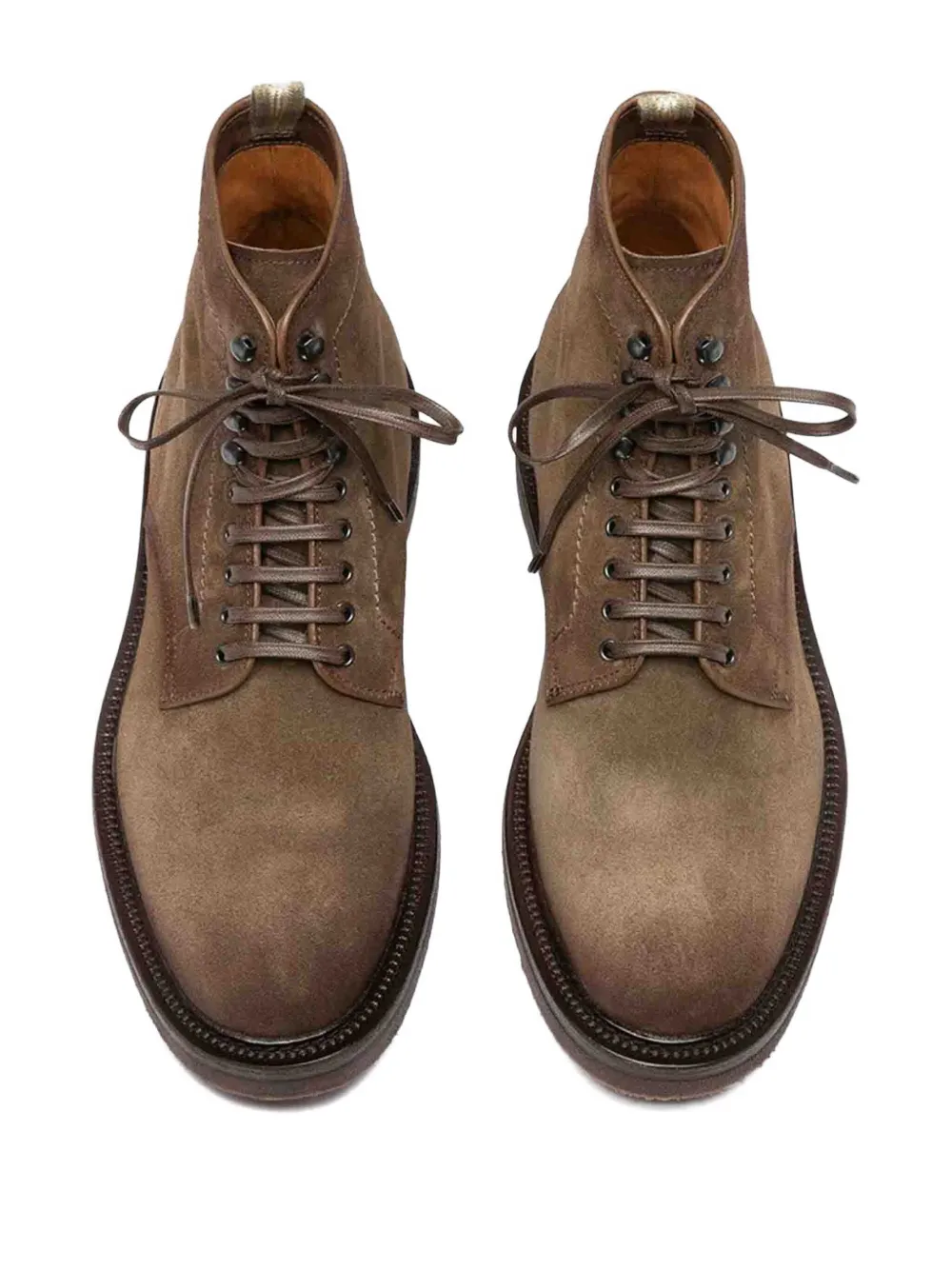 Officine Creative lace-up suede boots Brown