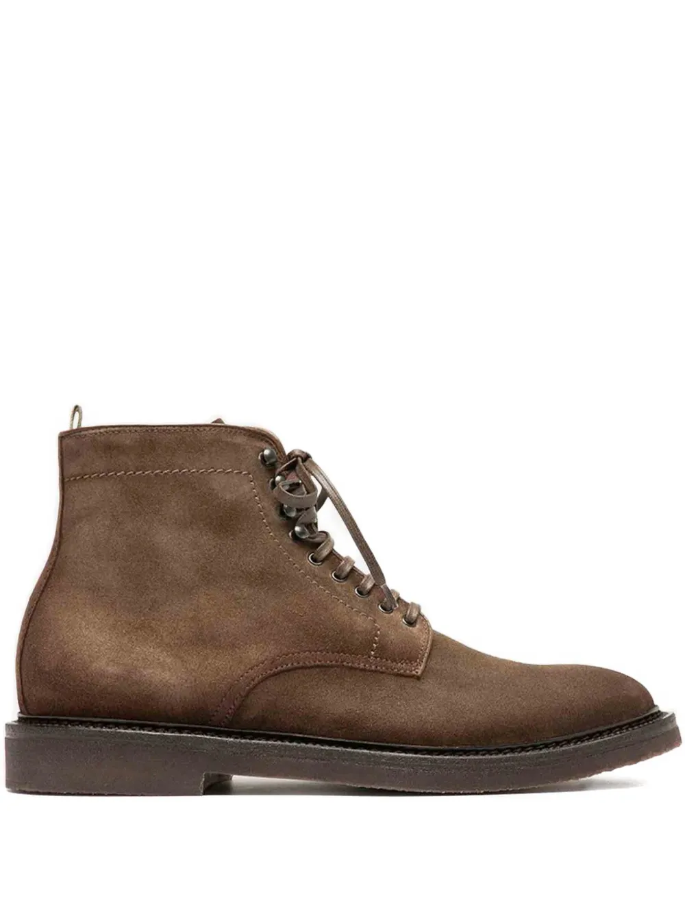 Officine Creative lace-up suede boots Brown