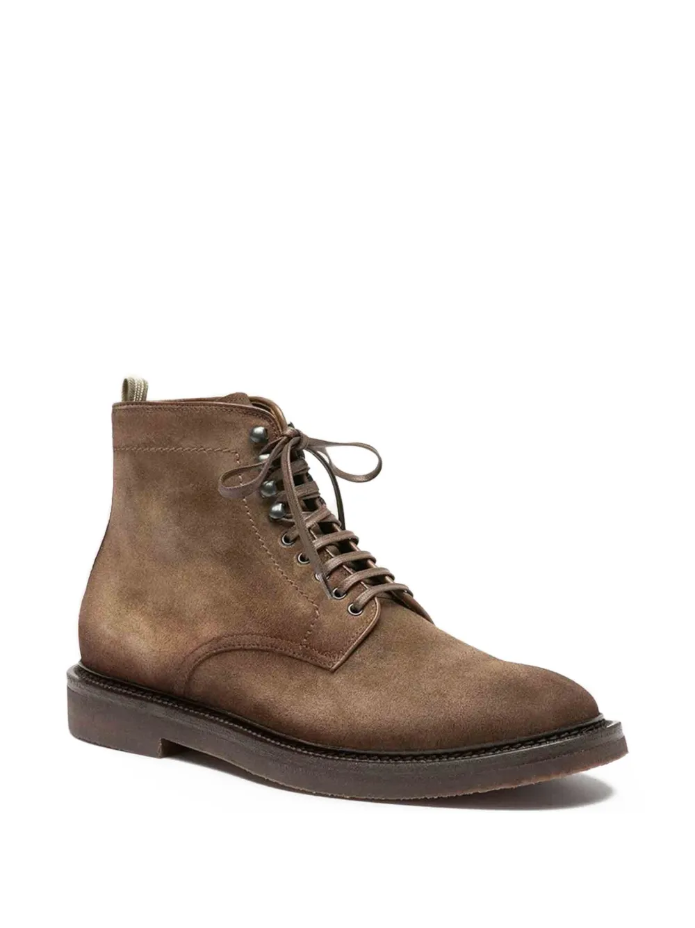 Officine Creative lace-up suede boots Brown