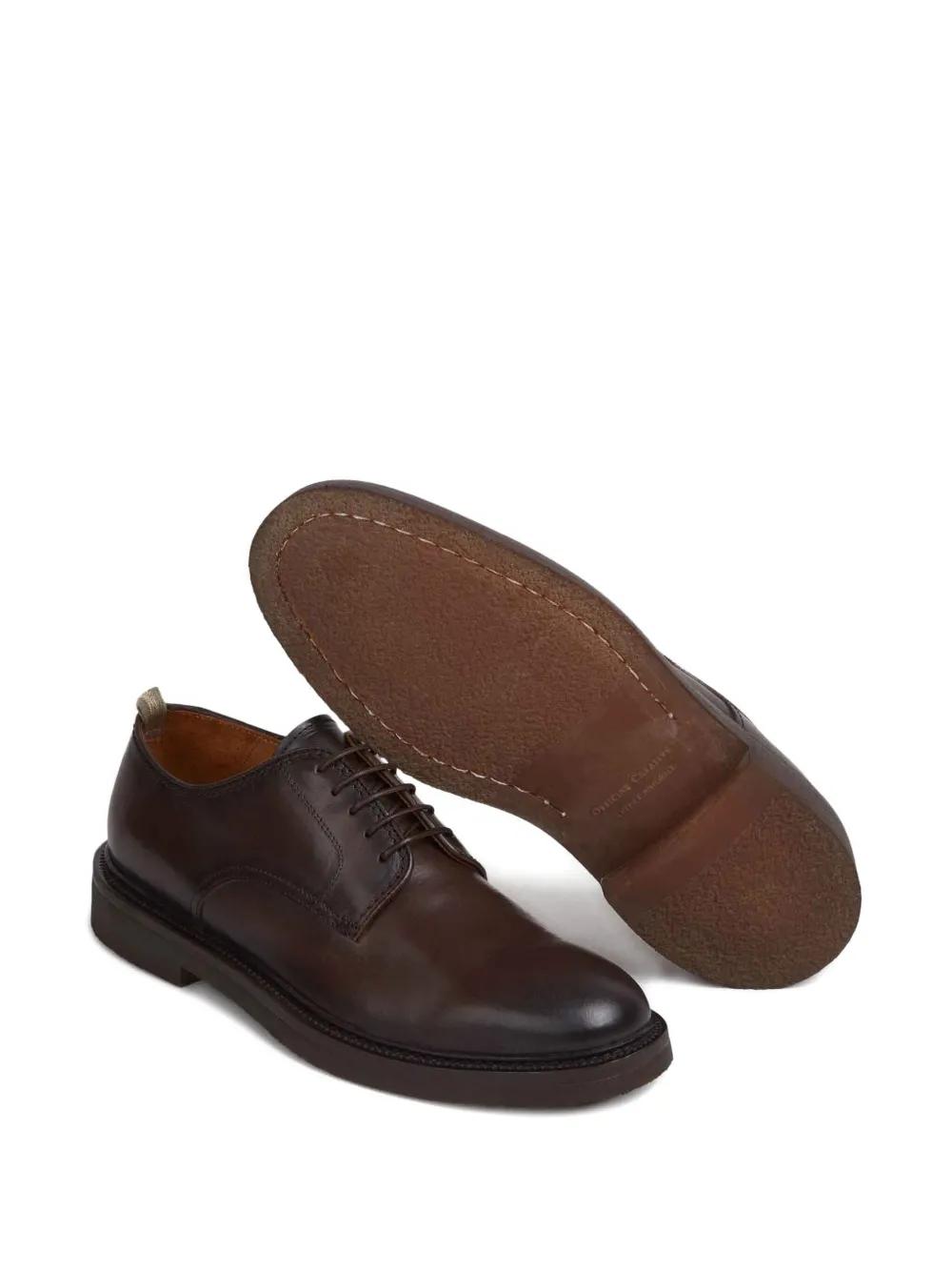 Officine Creative Leren Derby veterschoenen Bruin