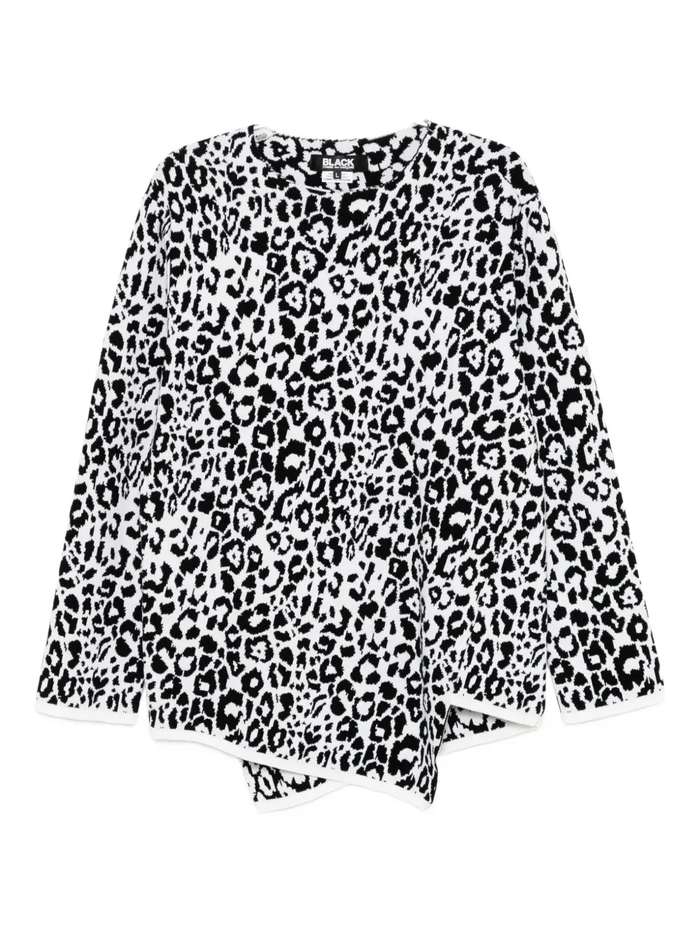 Black Comme Des Garçons Felpa con stampa - Bianco