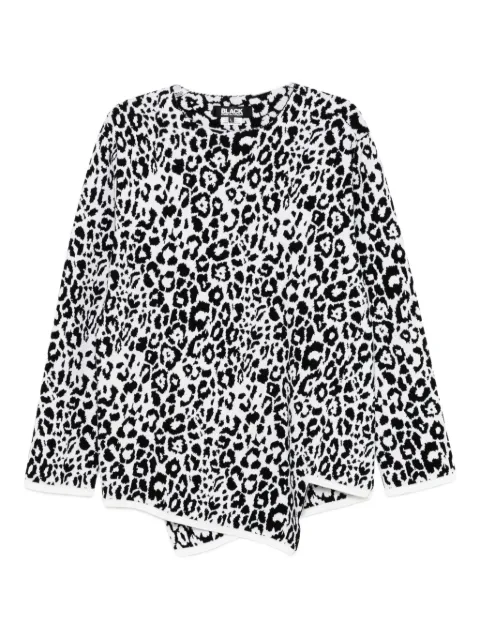 Black Comme Des Garçons animal-printed sweatshirt