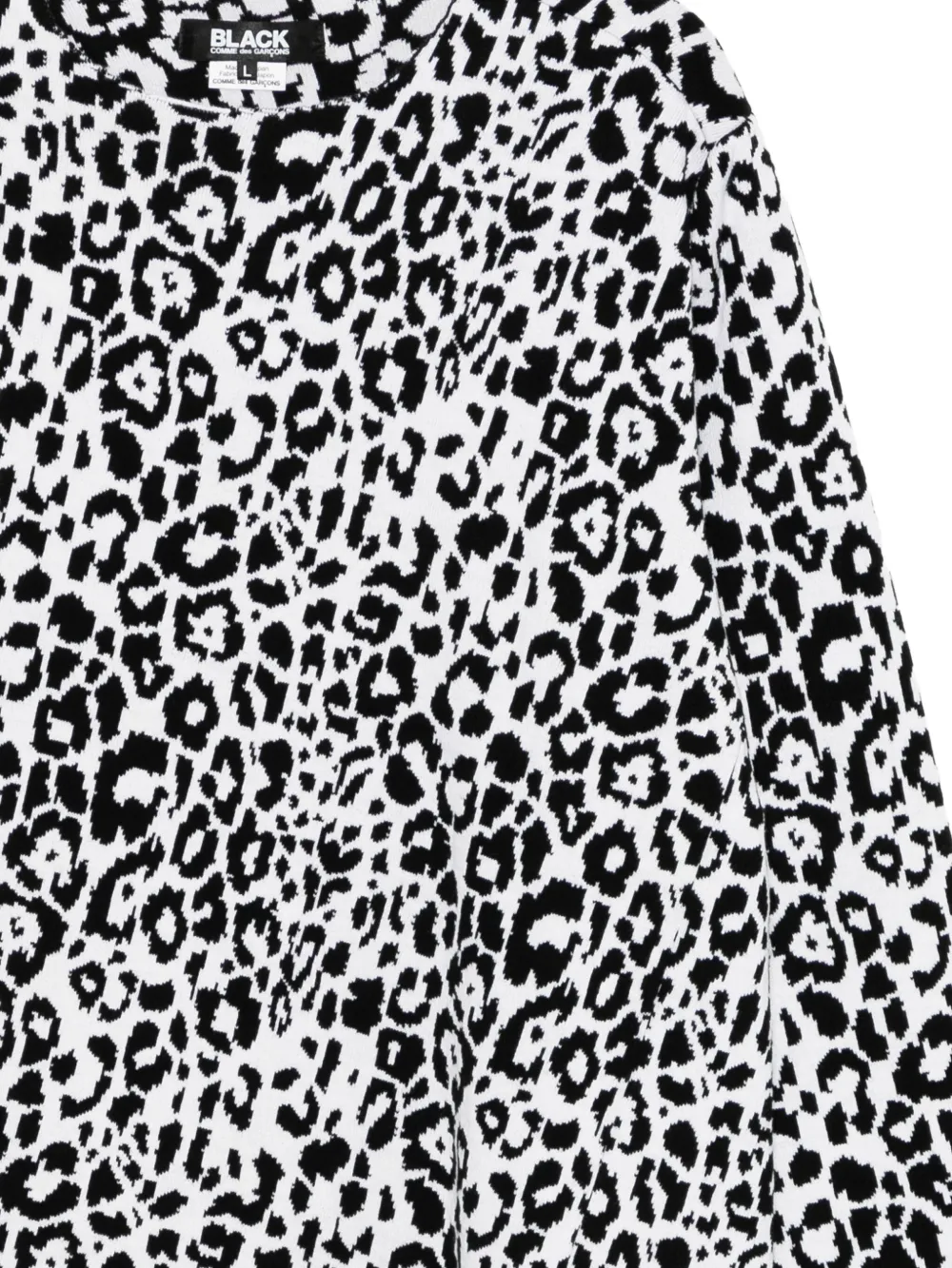 Black Comme Des Garçons Sweater met dierenprint Wit