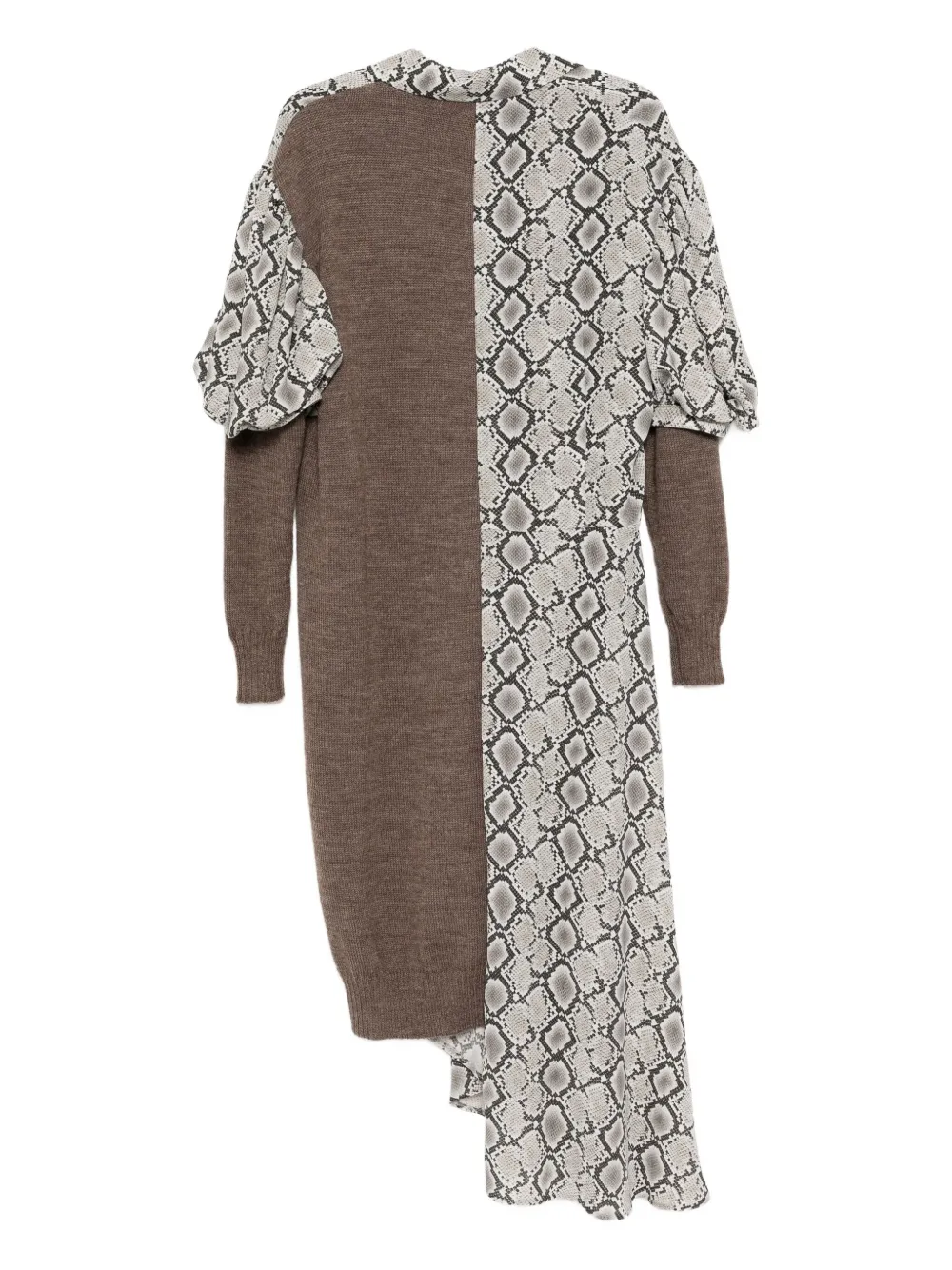 Junya Watanabe all-over graphic print dress - Grijs