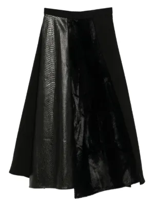 Junya Watanabe ベルテッド プリーツスカート | ブラック | FARFETCH JP