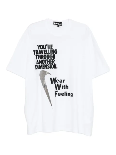 Black Comme Des Garçons футболка с принтом из коллаборации с Nike