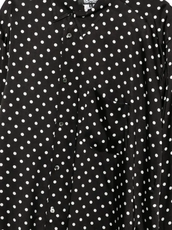 Black Comme Des Garçons ポルカドット シャツ | ブラック | FARFETCH JP