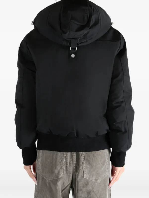 Moose Knuckles ポンポン フーデッドジャケット | ブラック | FARFETCH JP