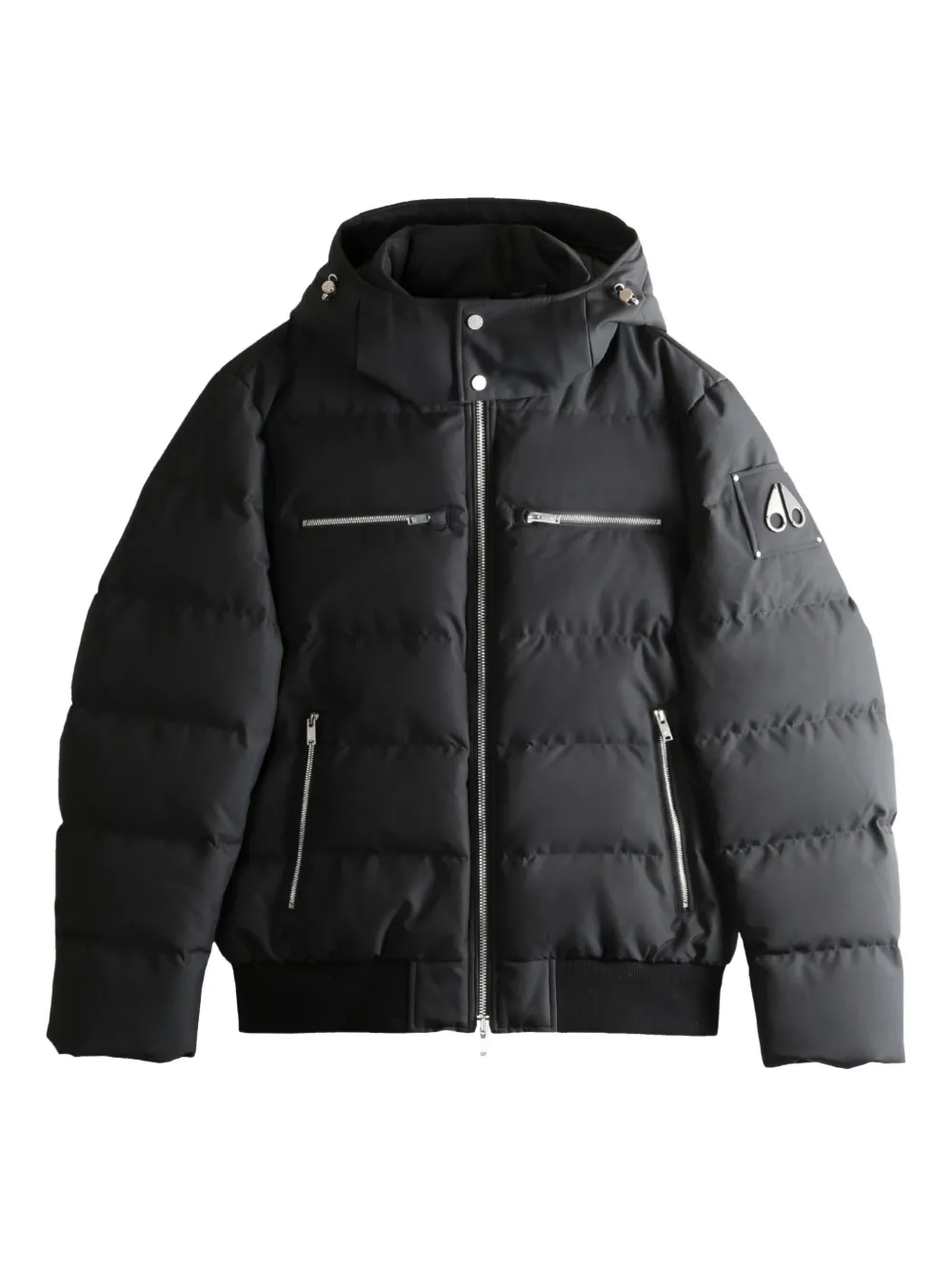 Moose Knuckles hooded zip-up jacket | Black | Image 1