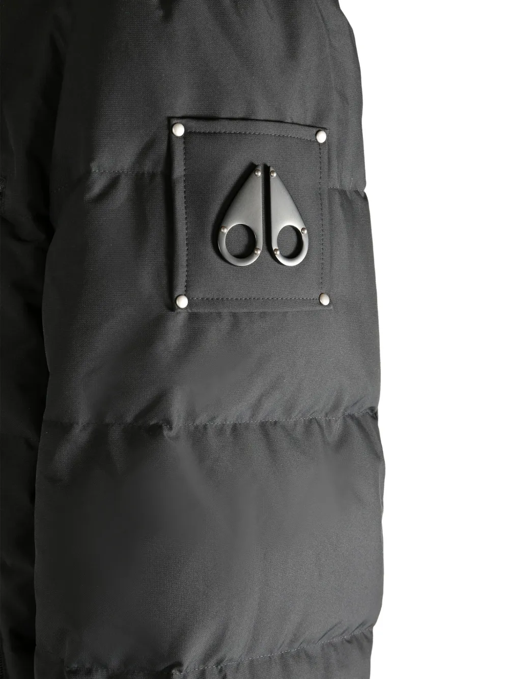 Moose Knuckles Black Polyester Cloud Bomber Down Jacket In Black