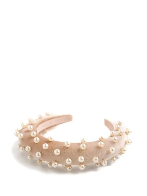 Bluetiful Milano pearl-embellished velvet headband