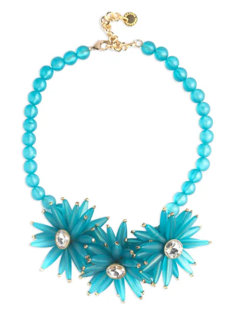 Marina Fossati Azure beaded flower necklace