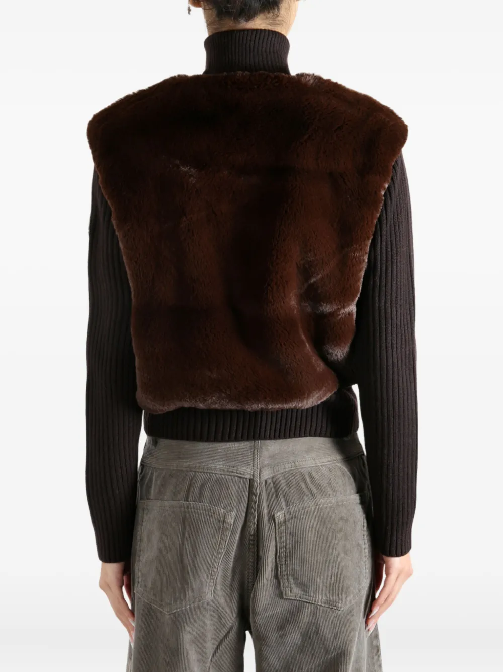 Moose Knuckles Fur Zip Knitwear In Brown
