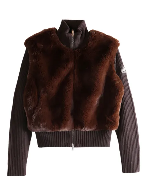 Moose Knuckles fur zip knitwear