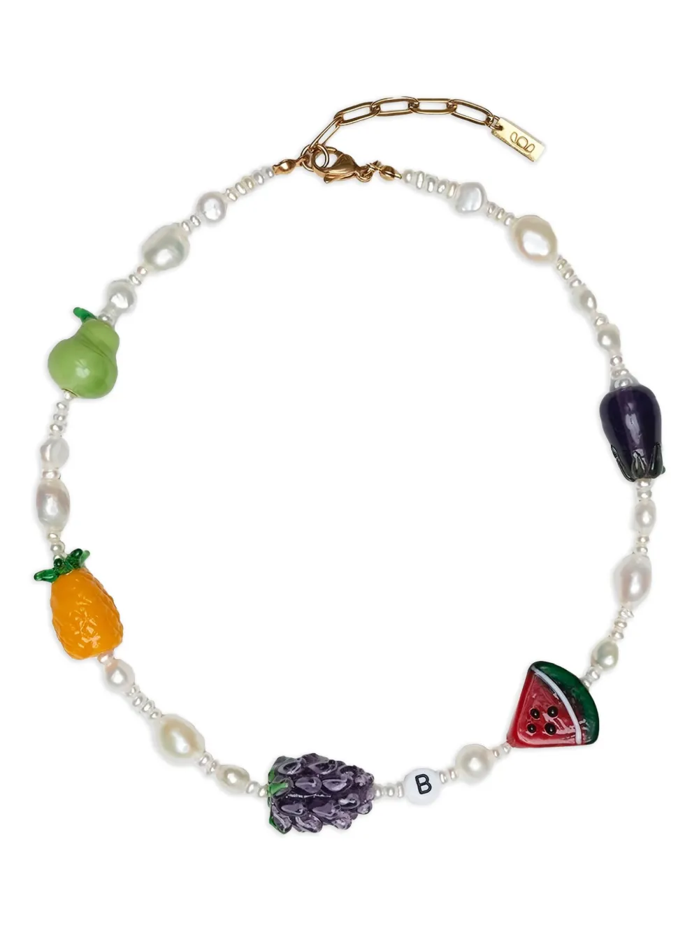 Labelled Jewellery Fruit Garden Pearl Choker In Silver