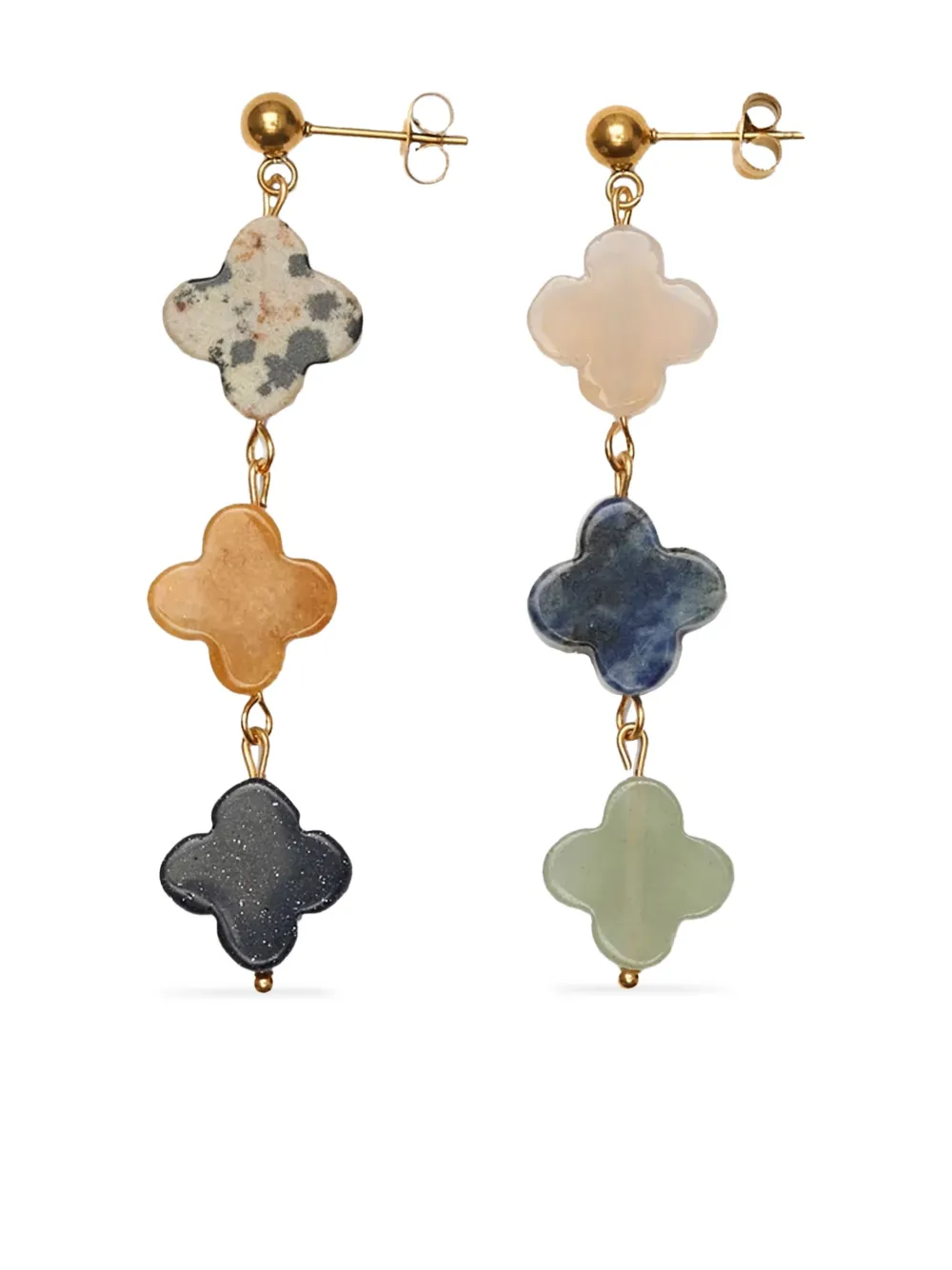 Labelled Jewellery Orecchini Dangle Clover - Oro