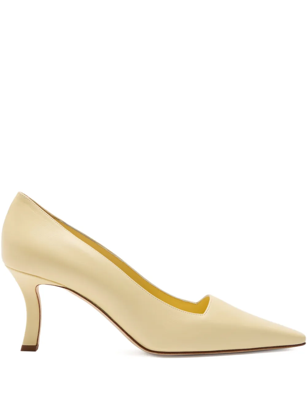 Manolo Blahnik 70mm Pointed Toe Moiralo Pumps In Yellow