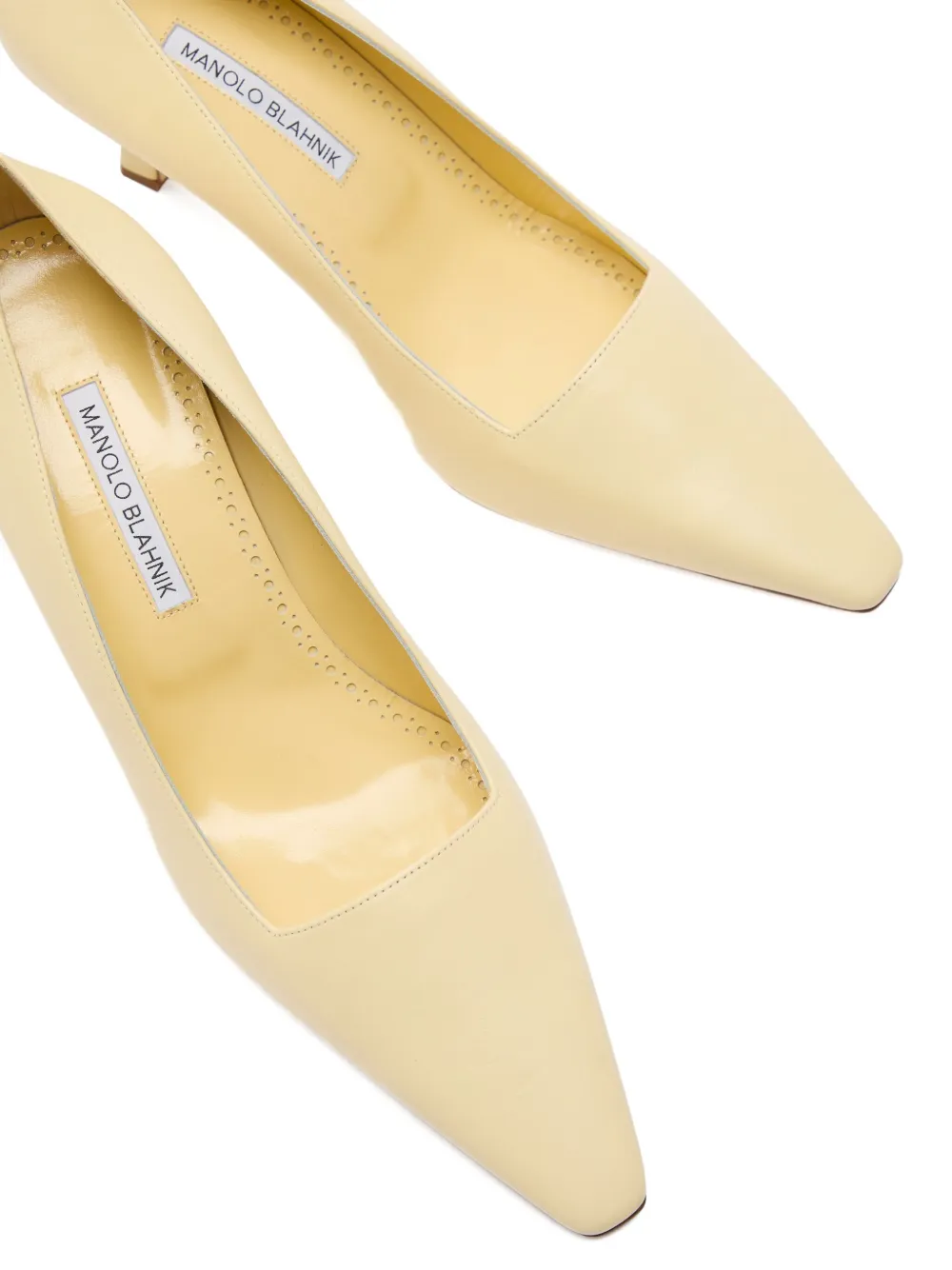 Manolo Blahnik 70mm Pointed Toe Moiralo Pumps In Yellow