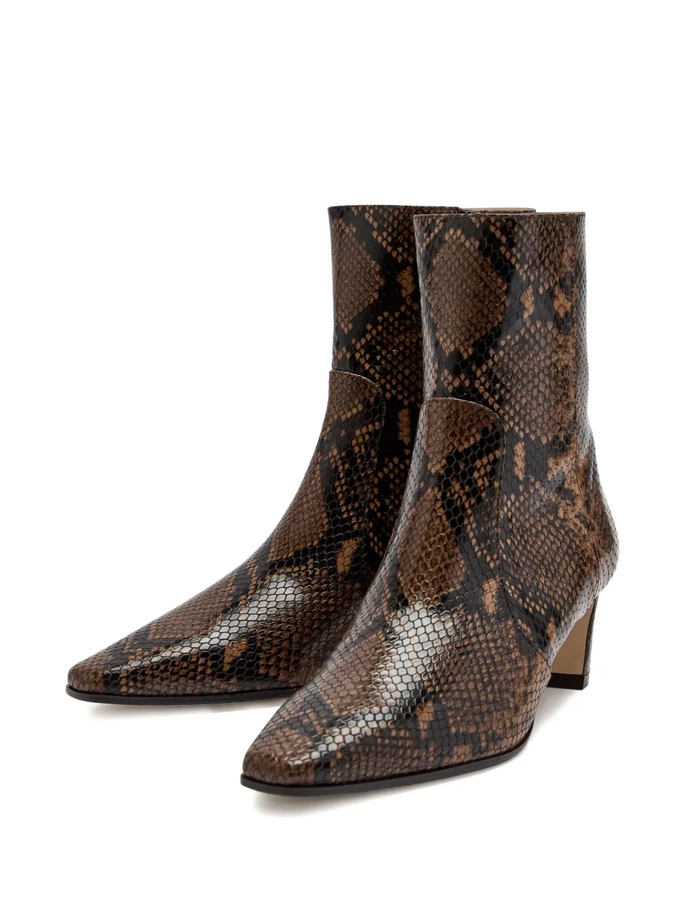 Stuart Weitzman 50mm Stassi snake-effect zip boots | Ankle Boots | Image 2