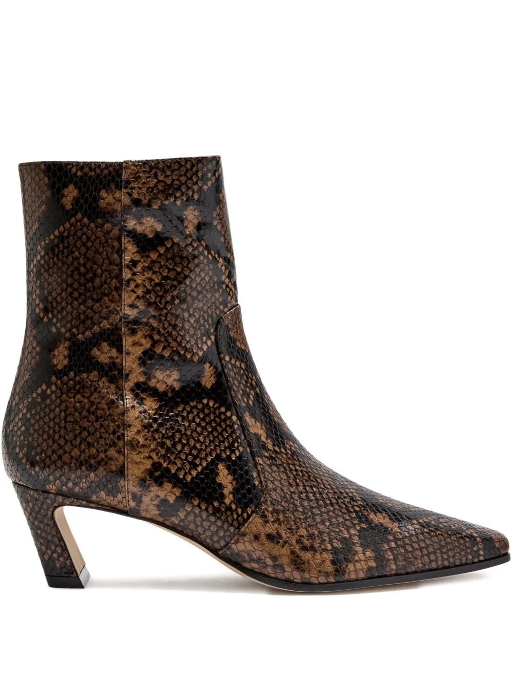 Stuart Weitzman 50mm Stassi snake-effect zip boots | Brown | Image 1