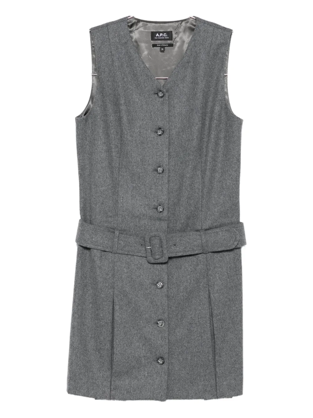 Apc Waist Cinched Dress Pleated Skirt In Brown