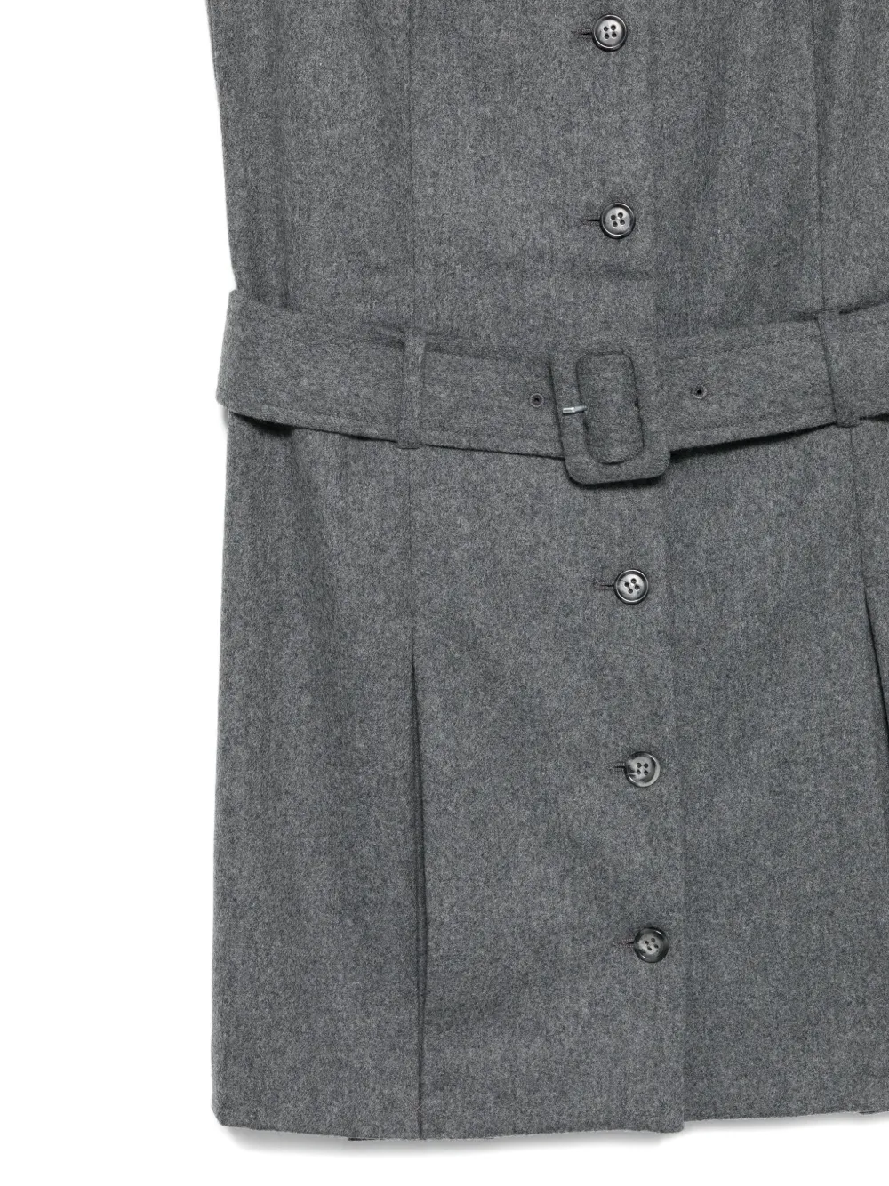 Apc Waist Cinched Dress Pleated Skirt In Brown