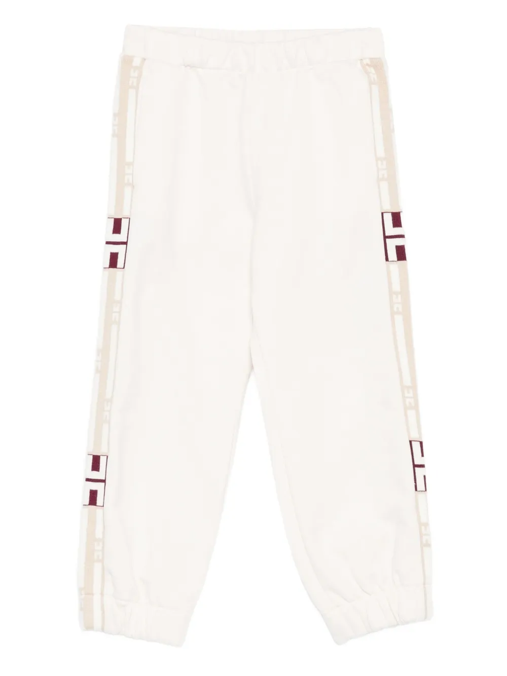 Elisabetta Franchi Logo-tape Track Pants In White