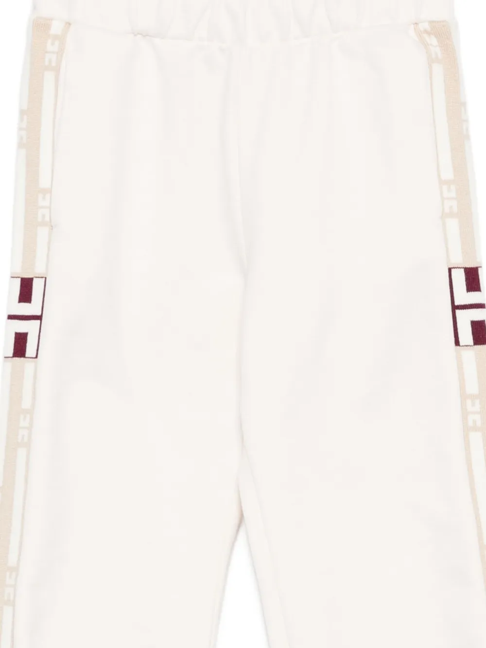 Elisabetta Franchi Logo-tape Track Pants In White