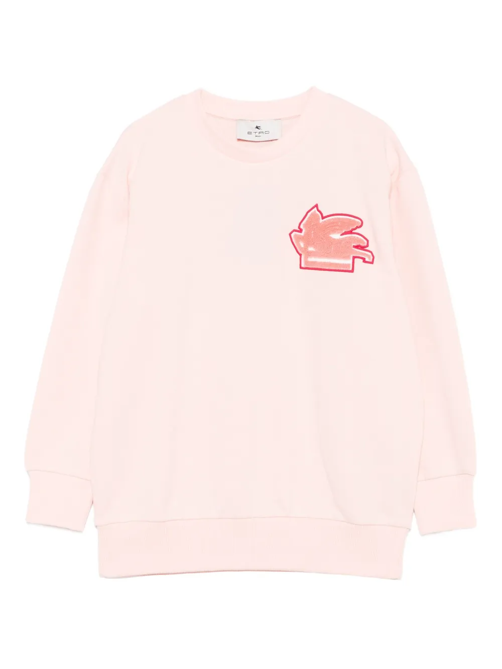 Etro Pegaso-appliqué Sweatshirt In Pink