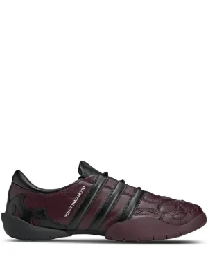Y-3 レースアップ レザースニーカー | ブラック | FARFETCH JP