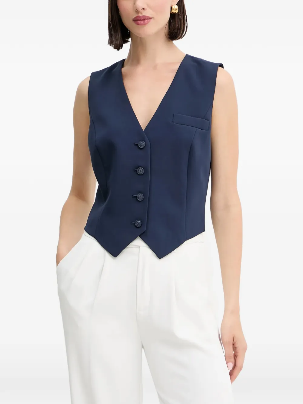 GUESS USA button-fastening waistcoat | Blue | Image 1