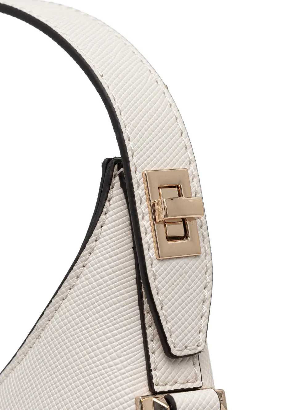 Guess Usa Logo-plaque Satchel Bag In Neutral