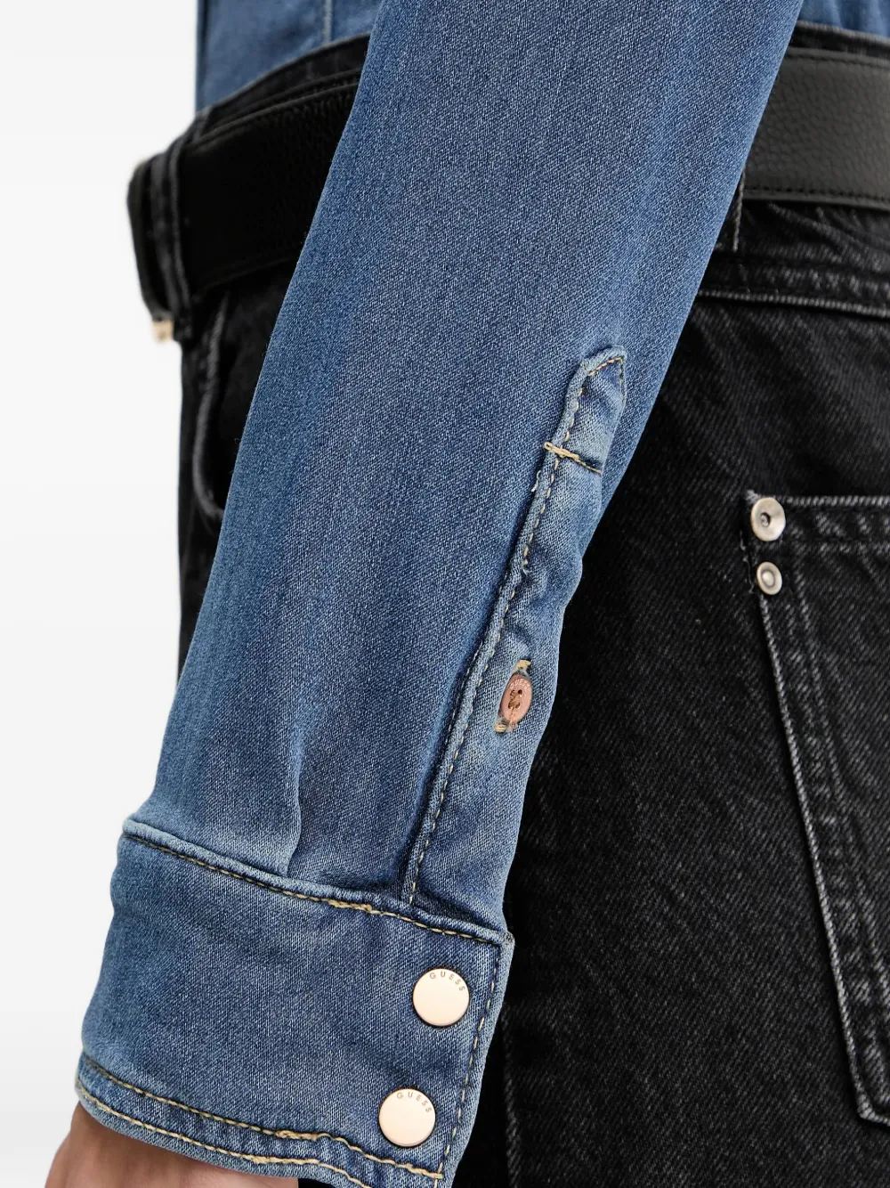 Guess Usa Long-sleeve Denim Shirt In Blue