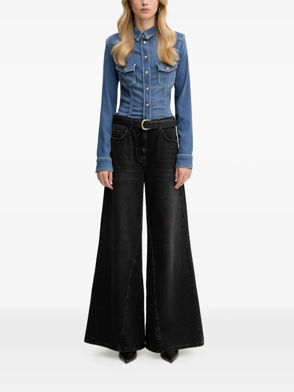 GUESS USA long-sleeve denim shirt - Blauw