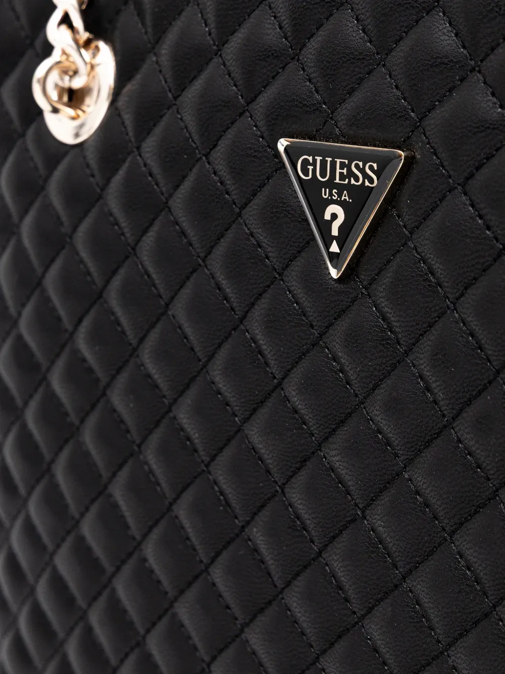 Guess Usa Everlee Quilted Shoulder Bag In Black