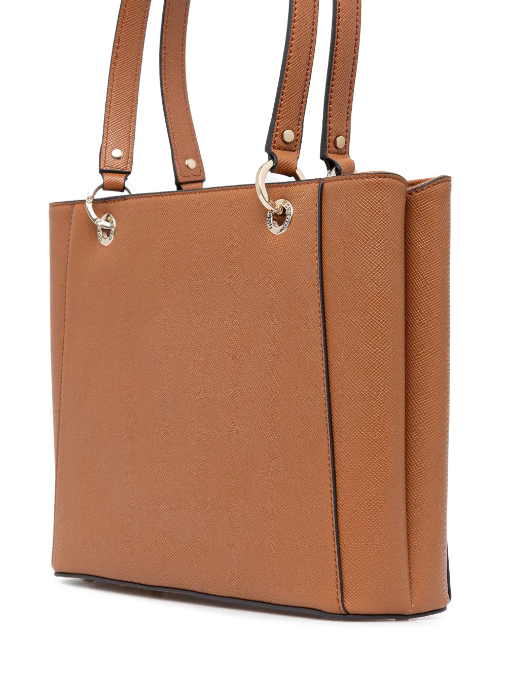 Guess Usa Noelle Ii Logo-charm Tote Bag In Brown