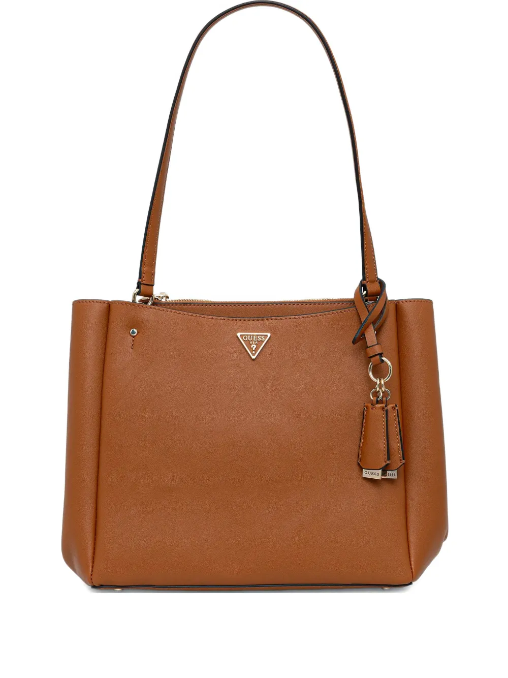 GUESS USA logo-plaque tote bag - Marrone