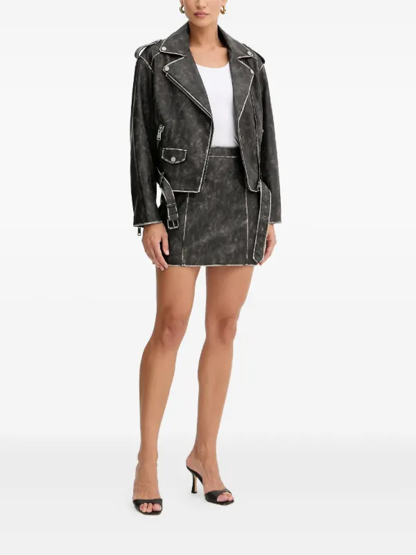 GUESS USA ベルテッド ジップジャケット | グレー | FARFETCH JP