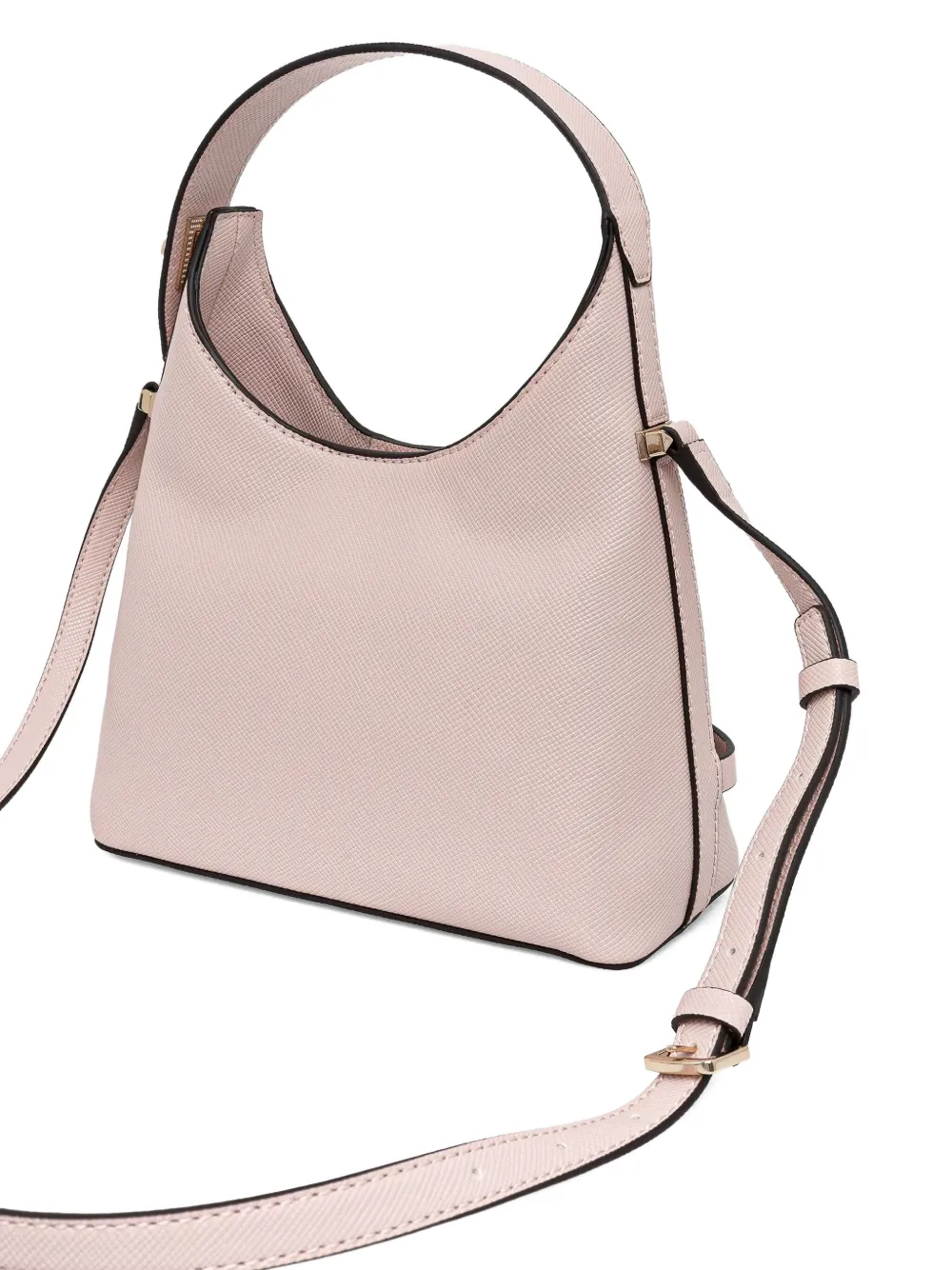 Guess Usa Mini Rosalba Triangle-logo Satchel In Pink