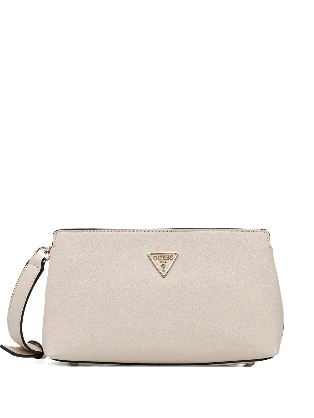 Guess Usa Logo-plaque Satchel Bag In Neutral