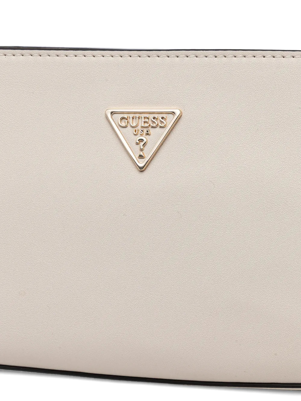 Guess Usa Logo-plaque Satchel Bag In Neutral