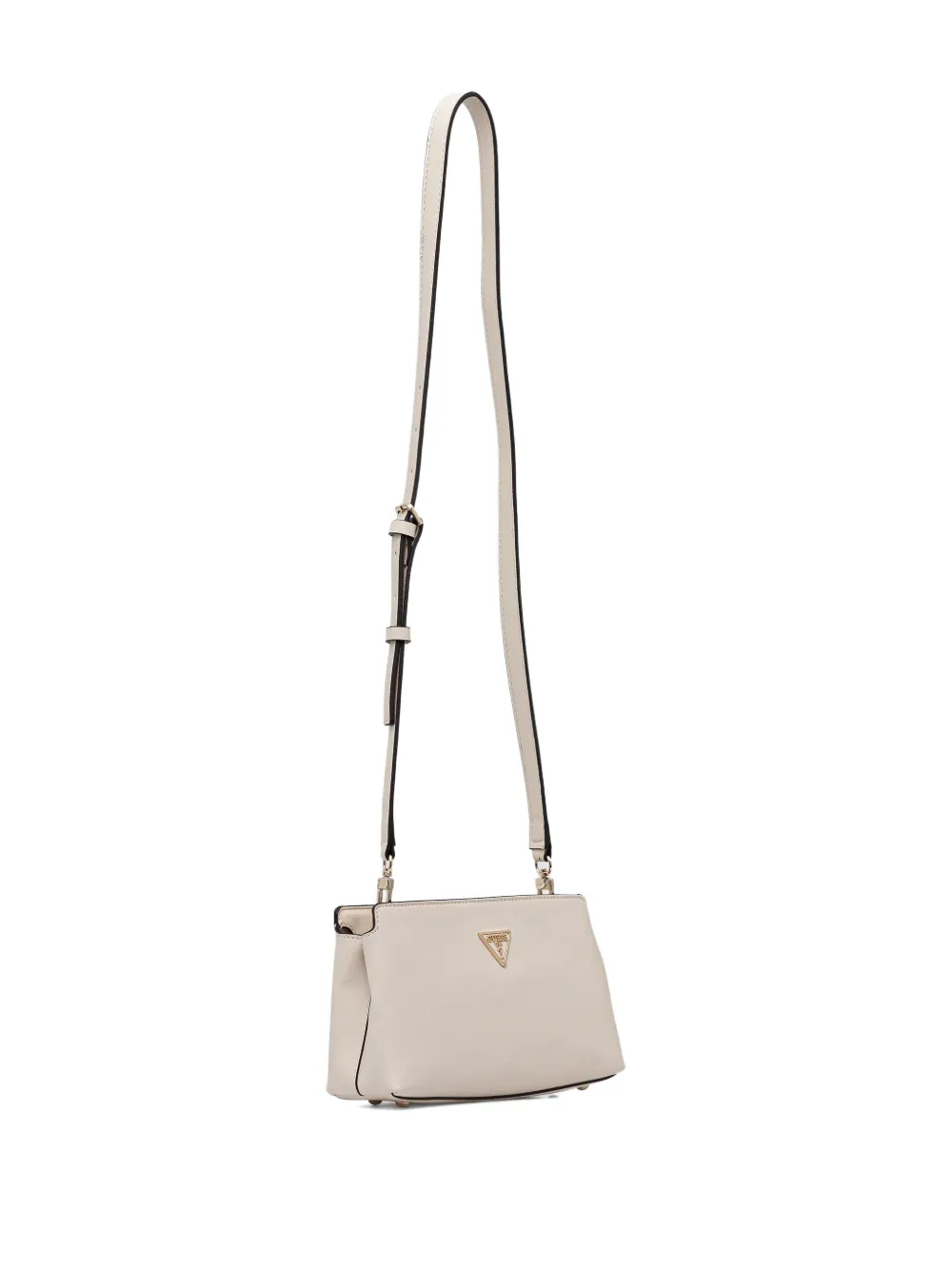 Guess Usa Logo-plaque Satchel Bag In Neutral