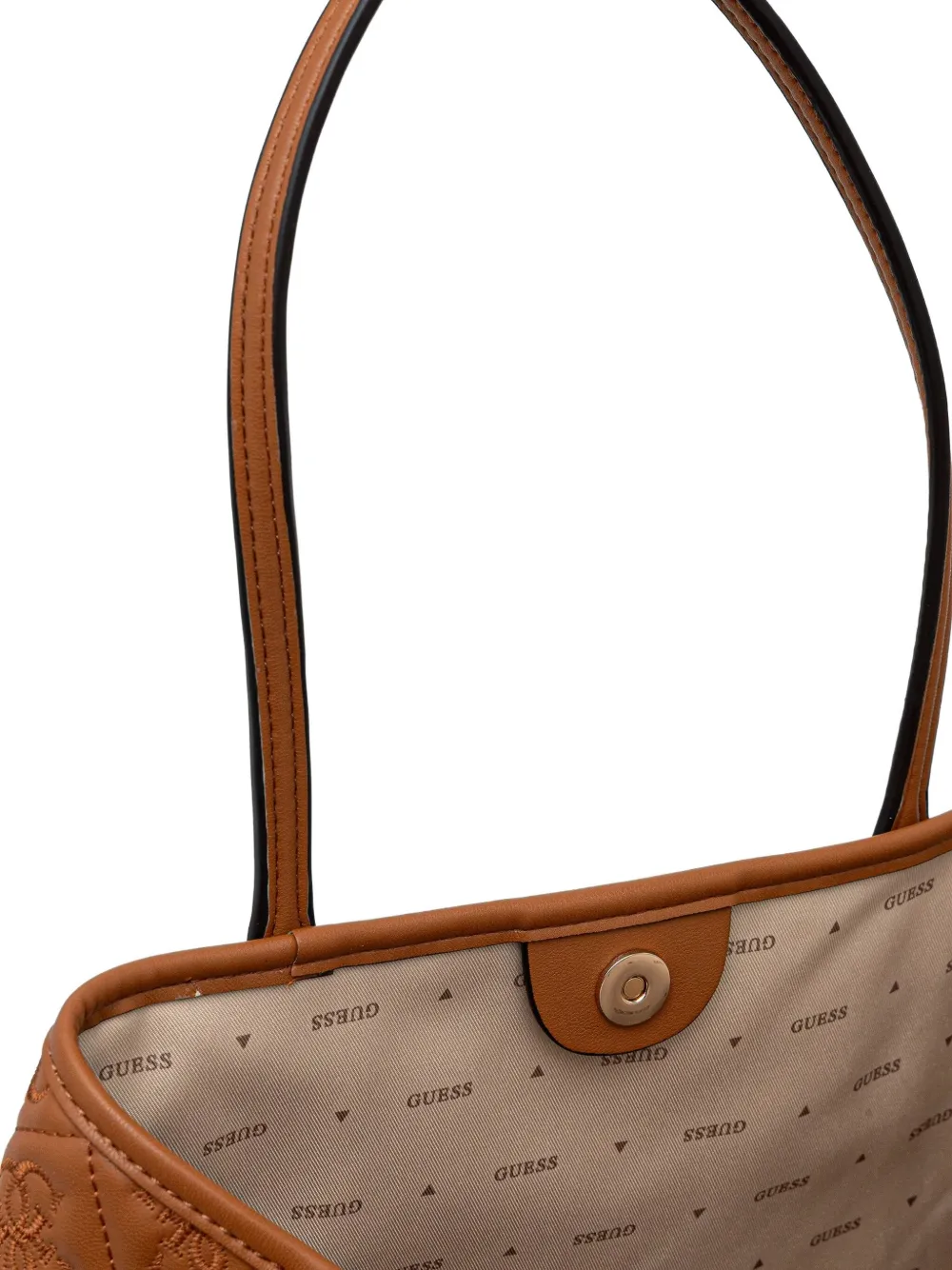 GUESS USA Adelasia shopper met logoplakkaat Bruin