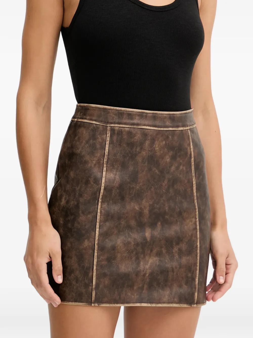 Guess Usa Charlene Mini Skirt In Brown