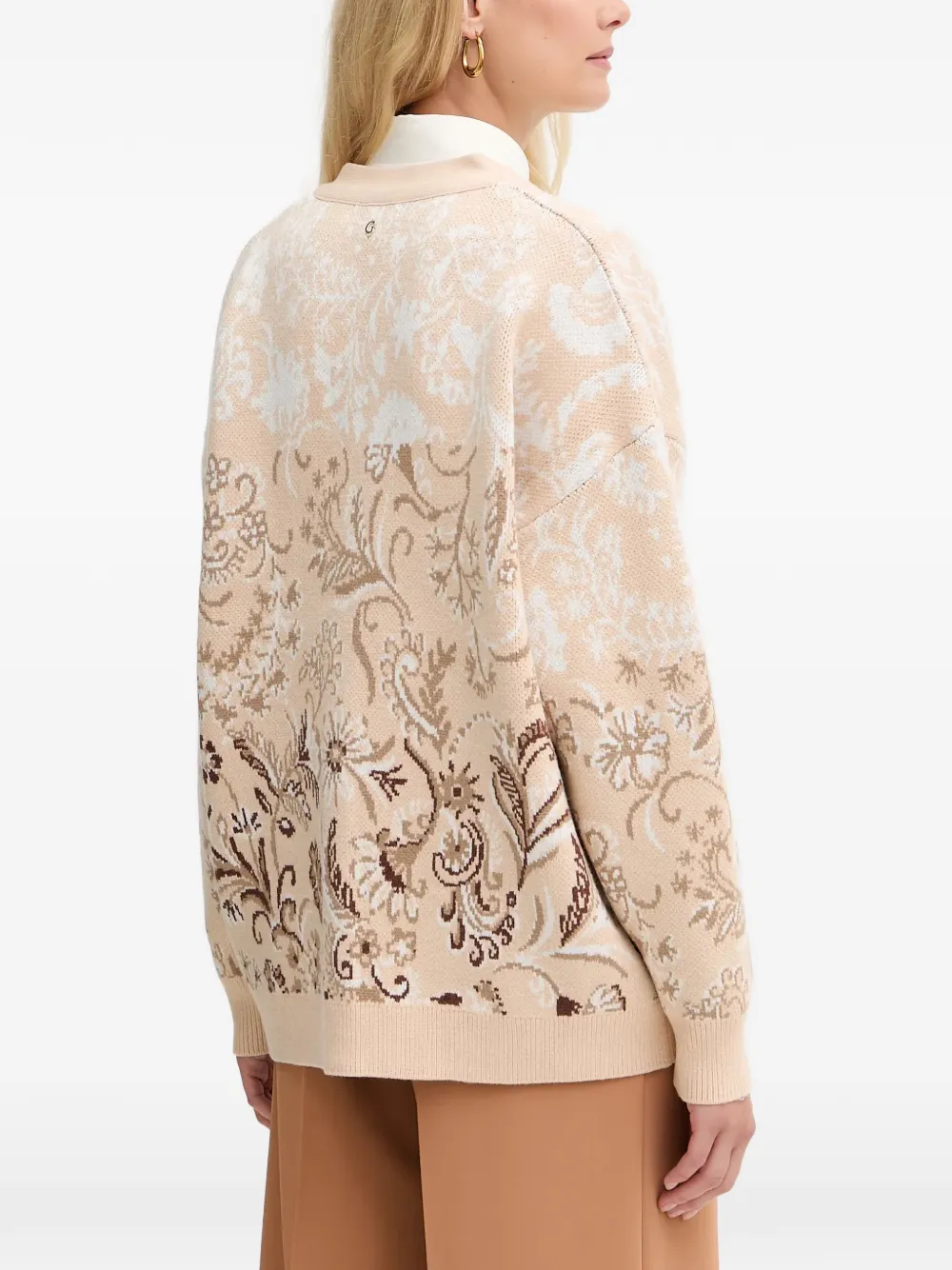 Guess Usa Floral-print Cardigan In Pink