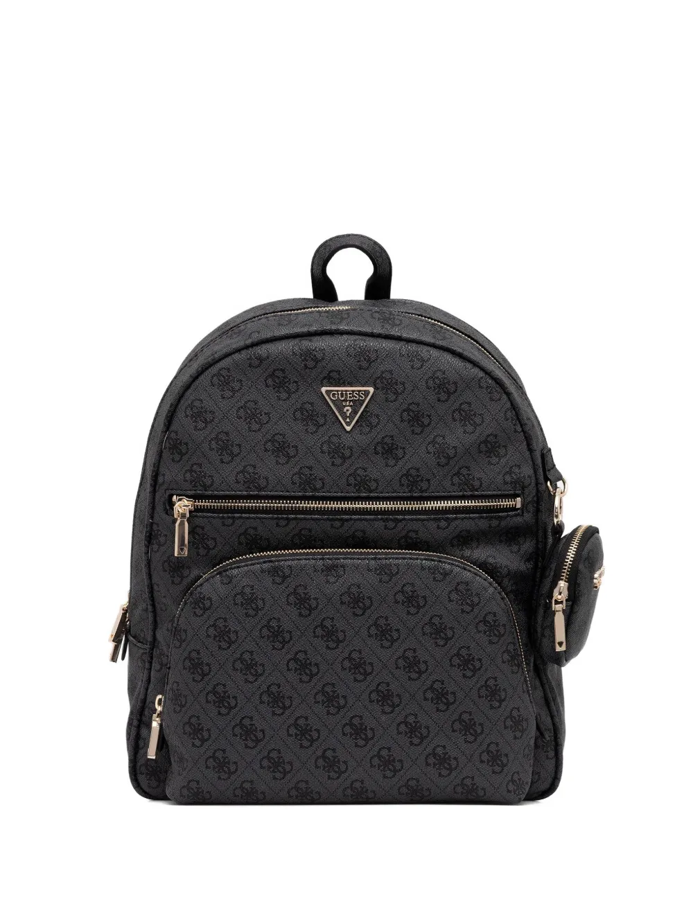 GUESS USA monogram-pattern zip-pocket backpack | Black | Image 1