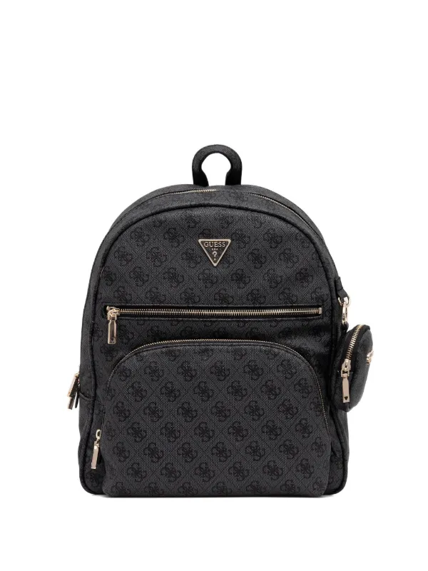GUESS Black Backpack with Monogram Strap Guess Black Gray Womens Purse Backpack | Mercari main image 2